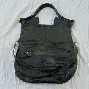 Foley + Corinna Mid City Tote Bag, Dark Green Cracked Leather Purse, Streetwear
